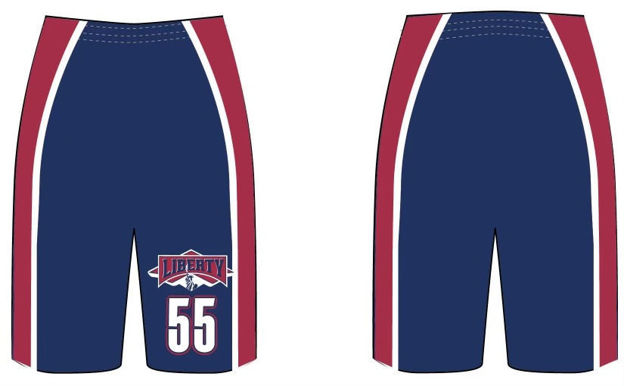 Picture of LIBERTY  CUSTOM SUBLIMATED NAVY POCKET SHORTS