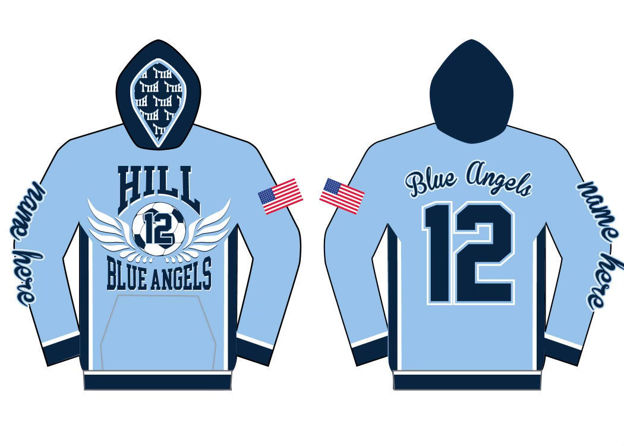 Picture of HILL  4Th GRADE BLUE ANGELS CUSTOM SOCCER  HOODIE