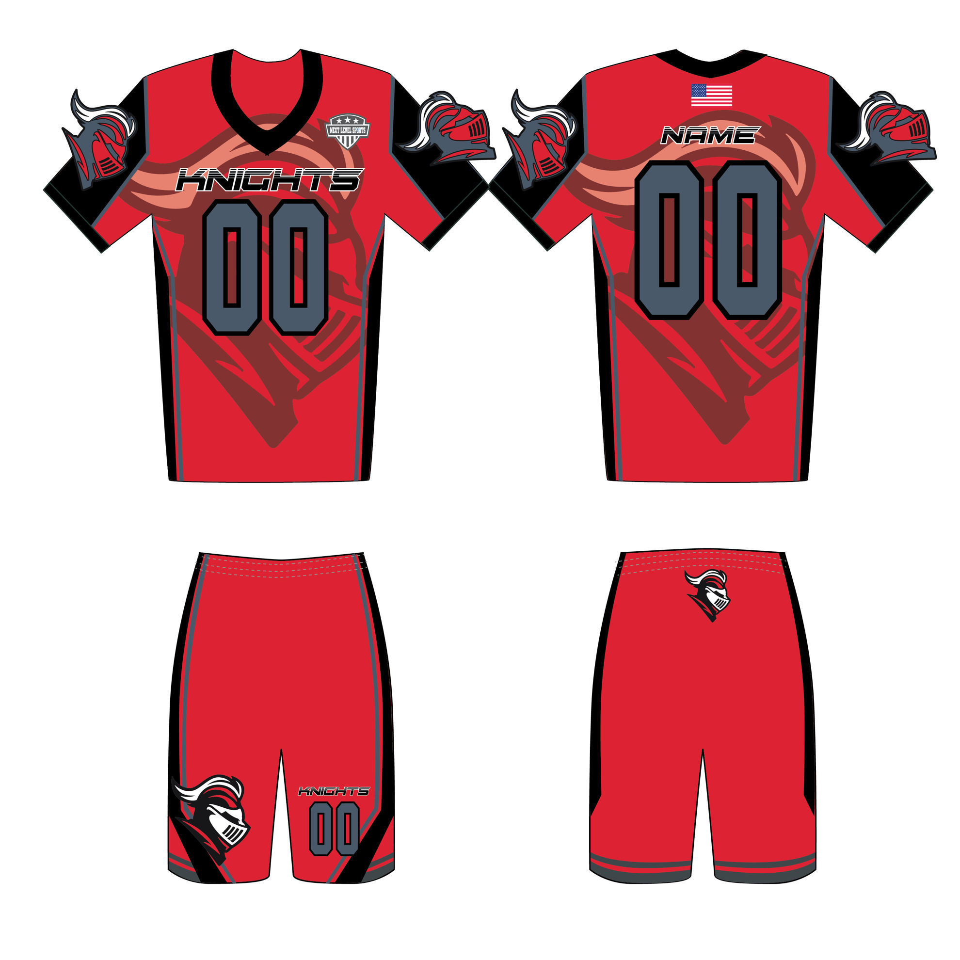 Team Pride Wear. Flag Football Custom Uniforms