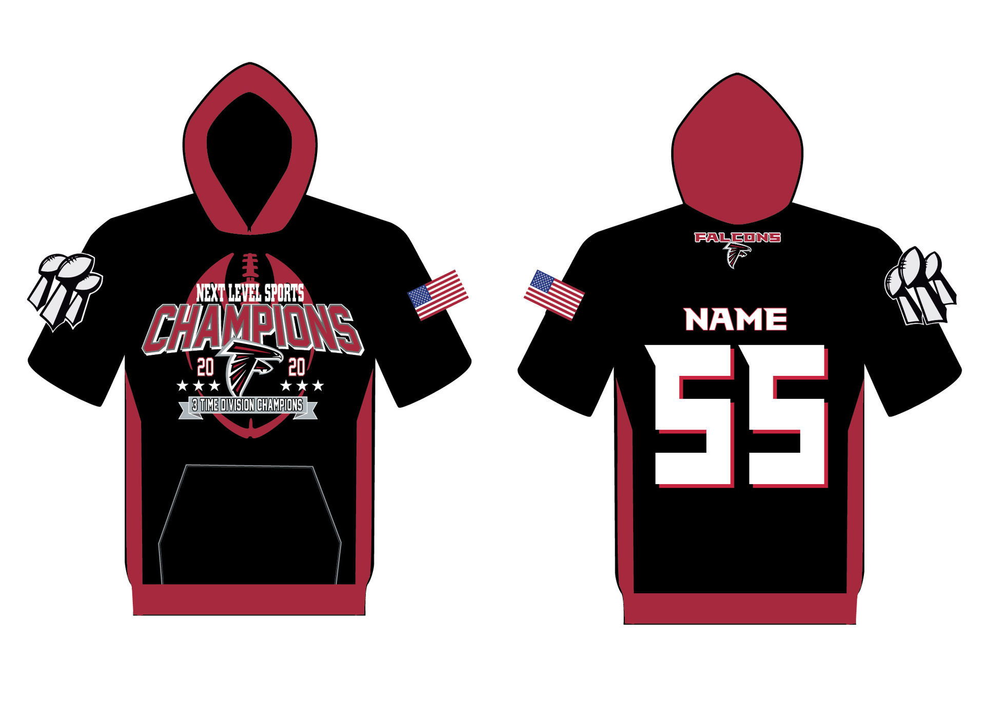 personalised team hoodies