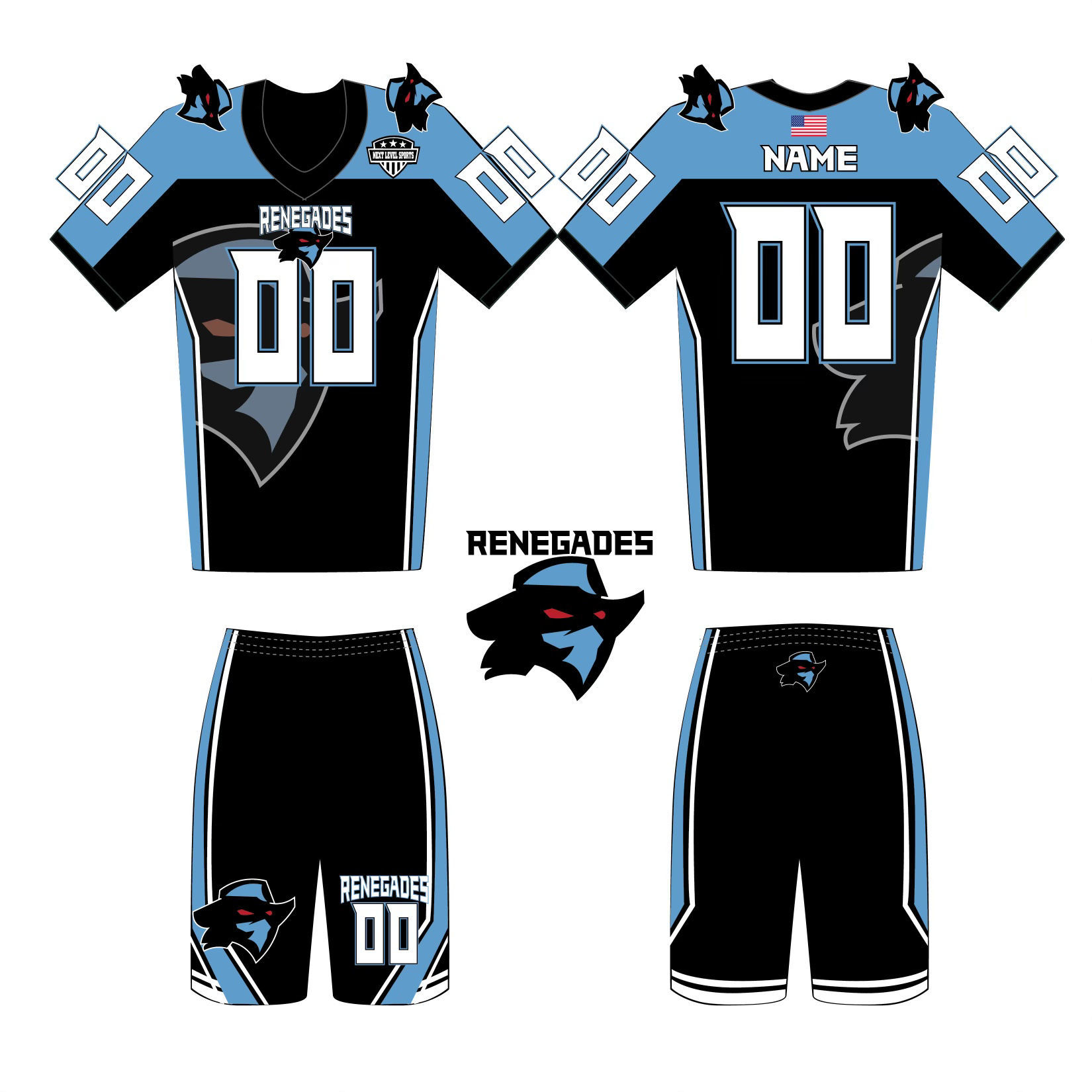 Team Pride Wear. Flag Football Custom Uniforms