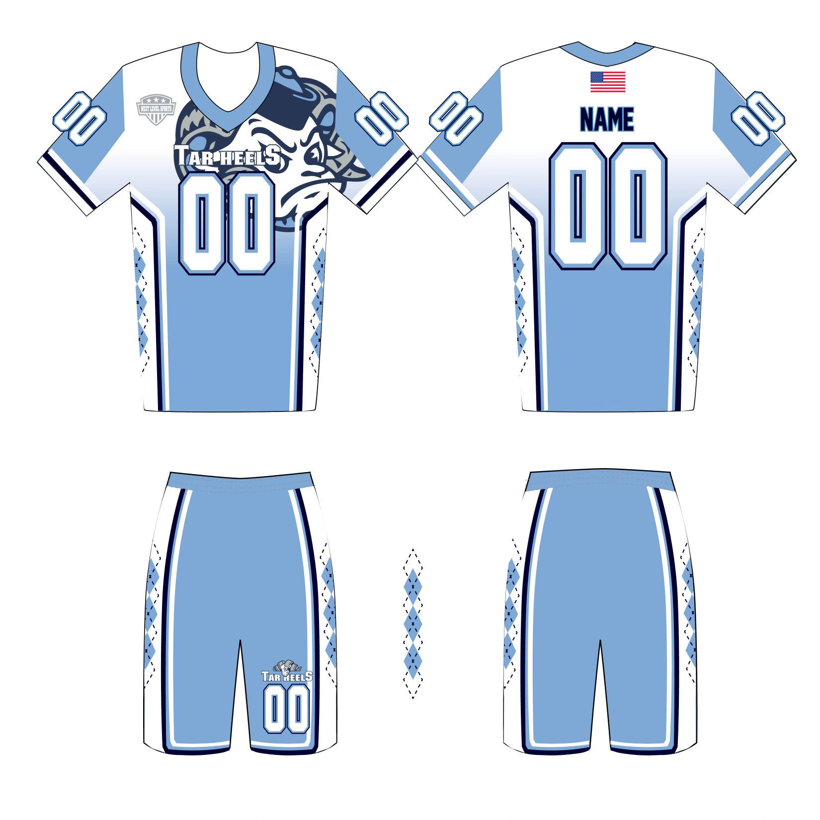 Team Pride Wear. Flag Football Custom Uniforms