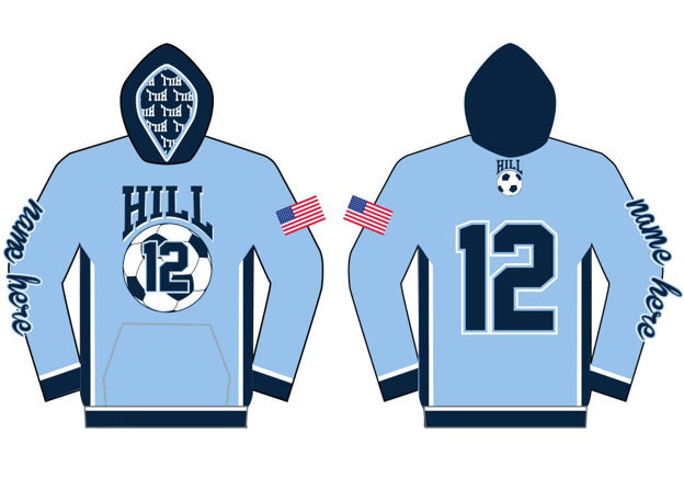 Picture of HILL  SOCCER CUSTOM SUBLIMATED  HOODIE