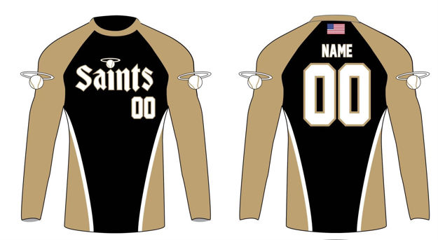 Picture of Saints  Custom Sublimated Spandex  Top