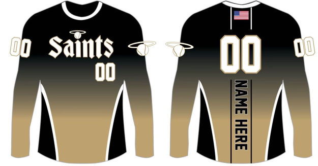 Picture of Saints  Custom Fade Long Sleeve T-Shirt