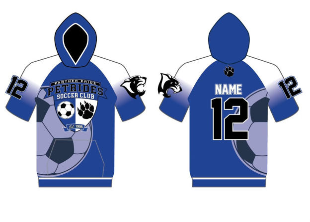 Picture of PANTHERS  CUSTOM SUBLIMATED SHORT SLEEVE HOODIE