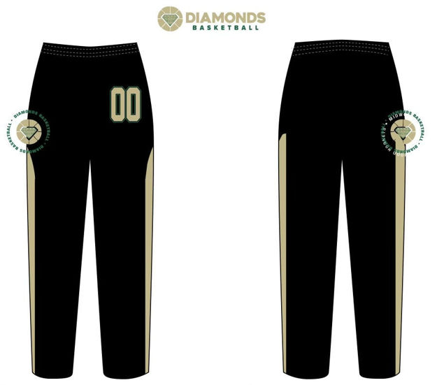 Picture of DIAMONDS  CUSTOM SUBLIMATED TRACK PANTS
