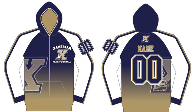 Picture of XAVERIAN FULL ZIP  CUSTOM SUBLIMATED  HOODIE