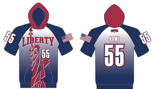 Picture of 2025 LIBERTY CUSTOM SUBLIMATED  SHORT SLEEVE HOODIE